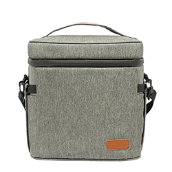BIZU Sacca da Picnic Isolata Portatile con Spalla (Colore : Grigio) características