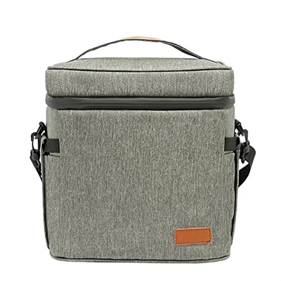 BIZU Sacca da Picnic Isolata Portatile con Spalla (Colore : Grigio)