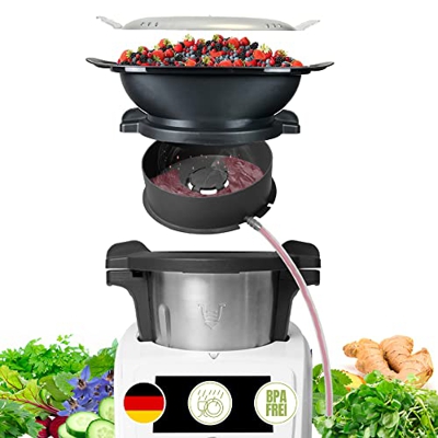 MixFino - Centrifuga a vapore Monsieur Cuisine Connect, accessorio per la centrifuga per 99 minuti di succo senza ciotola, succo senza spremere, quali