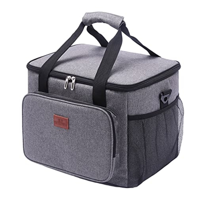 SRYA Borsa Termica Isolata Pieghevole da 25 Litri,Borsa Picnic Grande Isolata con Tracolla,Sacchetti Pranzo Termici Multifunzionali per Campeggio, Spi