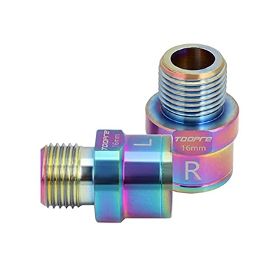 JINGLING 1 paio di prolunghe per pedali per bicicletta, adattatore per pedali in acciaio resistente con marcatura L e R, aumenta la distanza dentata, 