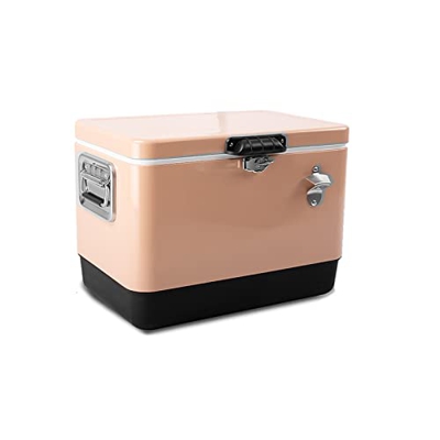 HDZWW Secchio di Ghiaccio 40L scatole da Picnic da Picnic da Picnic, Scatola Fresca incubatrice zincata for Feste da Picnic in Campeggio (Color : Beig