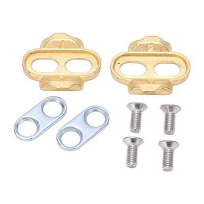 DEWIN Tacchette per Pedali per Bici da Strada, 1 Paio di tacchette per Pedali per Bici Piastra di bloccaggio del Pedale per Bici in Rame Accessori per