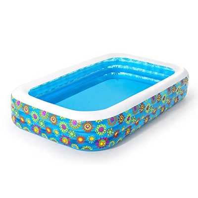 Bueuwe Piscina Gonfiabile con Motivo Stampato, 229 cm x 152 cm x 56 cm Piscina Estiva per Famiglie di Grandi Dimensioni,229cm x 152cm x 56cm
