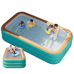 ilbcavne Piscina per Bambini Piscina Gonfiabile Piscina,Piscina Grande con 3 Camera d'Aria Individuali,PVC,Durevole e Sicuro per Giardino,Bambini, Adu en oferta