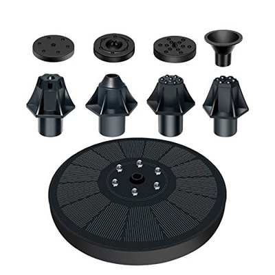 Pompa solare per uccelli da giardino ad energia elettrica, per piscina, patio, prato e giardino, piccola (nero, taglia unica)
