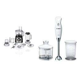 Bosch MultiTalent 3 Robot da Cucina Multifunzione Compatto Oltre 50 Funzioni, 800 W, Ciotola 2 & MSM6B500 CleverMixx Mixer a Immersione, 350 W, 1 Lite características
