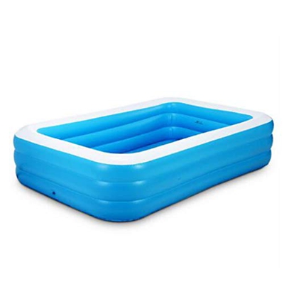 Jrechio Piscina di Piscina Rettangolare Piscina Gonfiabile for Bambini e Adulti la for Estate Interno e Esterna Blu+Bianco (Colore: Dimensioni della P