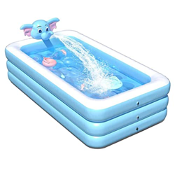 LVLUOKJ Piscina Gonfiabile per Bambini e Adulti, 255 x 180 x 55 cm, Giardino per Famiglie all'aperto Grande Piscina per irrigatore per Elefanti,inflat características