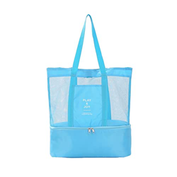 QRQ Borsa da Viaggio for la Spiaggia a Doppio Strato Preservazione Calda Picnic Borse da Spiaggia Fashi (Color : Blue) en oferta