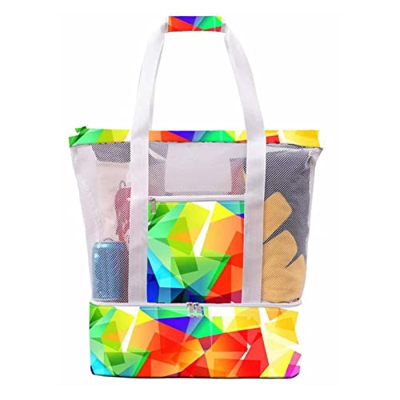Borsa da Spiaggia in Rete, Borse da Spiaggia per Donne, Borsa per Giocattoli da Spiaggia, per Contenere Conchiglie da Spiaggia, per Spiaggia, Shopping