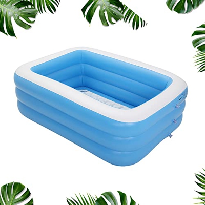 Piscina Gonfiabile, Piscina per Bambini per Bambini e Adulti, Piscina Esterna per Famiglie per Cortile, Giardino, Prato, Centro di Nuoto Estivo per Co