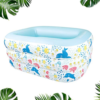 Piscina Gonfiabile con Pompa elettrica, Piscina per Bambini per Bambini e Adulti, Piscina Gonfiabile per Famiglie per Cortile, Giardino, Prato, Garage