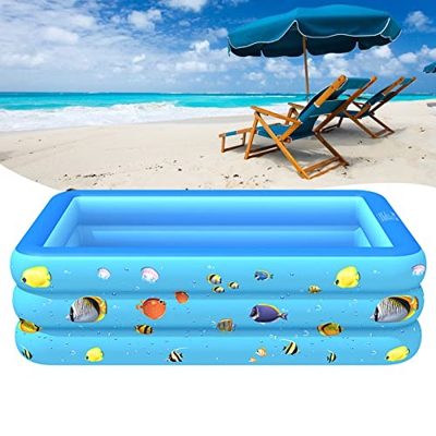 Piscina Gonfiabile - Piscina Gonfiabile per Famiglie di Grandi Dimensioni, Piscine per Bambini Piscina per Adulti per Giardino sul Retro,59x43.3x19.6I