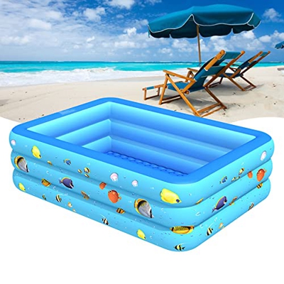 Generic Piscina Fuori Terra Gonfiabile, Grande Piscina Gonfiabile per Adulti, Bambini, Piscina per Bambini per Famiglie - Piscina Fuori Terra per Rila
