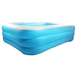 Jrechio Piscina Gonfiabile Piscina for Bambini addensata Rettangolare for Giardino Esterno Cortile Estate Party Blu 1,3 Milioni di Piscina wangdi (Col en oferta
