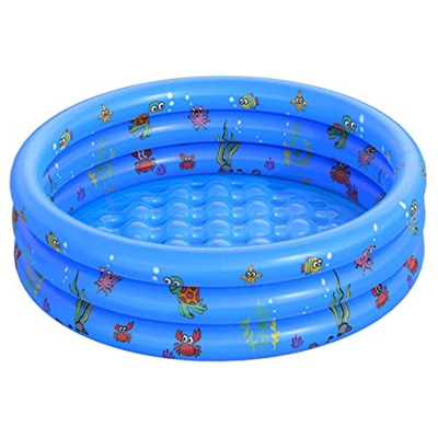 Jrechio Piscina Gonfiabile Piscina Rotonda Rotonda Estate Vasca da Bagno for Blu da 130x40 cm Accessori Piscina wangdi (Color : Blue, Size : 1.3m)