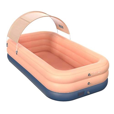 Jrechio PVC Ombra Wireless Piscina Gonfiabile Automatico Piscina for Interni e Esterni in plastica Grande Piscina Coperta for Bambini Rettangolare Gon