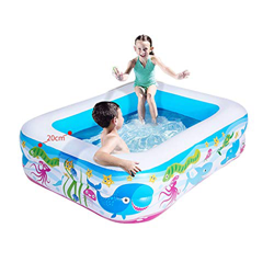 Piscina PVC Piscina Gonfiabile Piscina for Esterno Piscina Esterno drenaggio del Fondo Gonfiabile (Colore: Bianco) wangdi en oferta