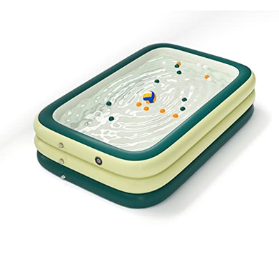 ASDFGHT Piscina Gonfiabile Bambini Grande Pieghevole per Interni Ed Esterni Addensato, Gonfiaggio e Drenaggio Rapidi Piscina Gonfiabile Rettangolare (