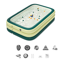JUEMISSA Grande Piscina Gonfiabile Piscina per Famiglie addensata Secchio Pieghevole per Uso Domestico cisterna all'aperto Piscina (Color : Green (B), características