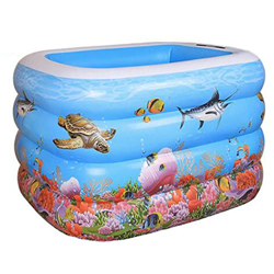 Piscina Gonfiabile per Bambini Gonfiabile Rotondo Piscina Vasca da Bagno Baby Kid Home Grande Piscina All'aperto Piscina(Size:120x70cm) en oferta