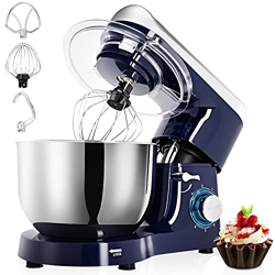Impastatrice 1500W 6 velocità Robot da Cucina con 5.5 Litri ciotola di acciaio inossidabile, frusta, gancio per impastare, frusta per dolci e paraspru en oferta