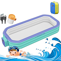 Piscina Gonfiabile, Piscine Gonfiabili Rettangolare, Materiale PVC a Tre Strati, Può ospitare 2 Adulti e 3 Bambini Piscina per Famiglie, Bambini, Adul características