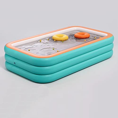 Grande Piscina Rettangolare per Bambini, 150/180/210/260/300 Cm, Piscina Esterna E Interna per Bambini E Adulti, con Pompa Elettrica, Blu E Bianco (Si