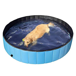 PJDDP Cani Piscina Pieghevole,Piscina per Bambini per Bambini,Vasca da Bagno Antiscivolo per Cani, Piscina di Palline per Cani con Valvola Scarico del precio
