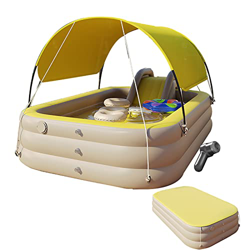 Grande Piscina Gonfiabile Automatica con Tenda da Sole, Piscina Gonfiabile Family Lounge, Piscina Centro Piscina 3 Strati, con Baldacchino, Piscina In precio
