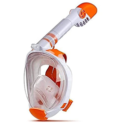 Maschera Da Snorkeling In Silicone Integrale, Maschera Subacquea Con Vista Mare A 180° Per Bambini Con Supporto Per Fotocamera Rimovibile, Sistema Di  en oferta