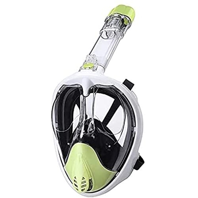 Maschera Da Snorkeling In Silicone Integrale, Vetro Temperato Impermeabile Antiappannamento Panoramico Adatto, Sistema Di Respirazione Dell'Acqua Anti