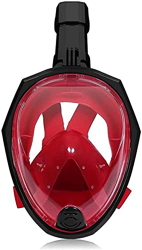 TNIU Immersioni Subacquee Full Face 180 Seaview Snorkel Anti-Fog Snorkeling Anti Leak Snorkel Nuoto Subacqueo Attrezzatura per Adulti E Bambini (Rosso en oferta