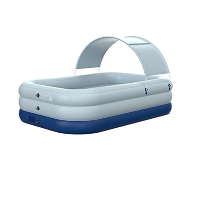 ASDFGHT Con Vela Ombreggiante Piscina Gonfiabile Adulti, Dispositivo Gonfiabile Ad Alta velocità Integrato Piscina Bimbi, Adatto per Giardino, Cortile