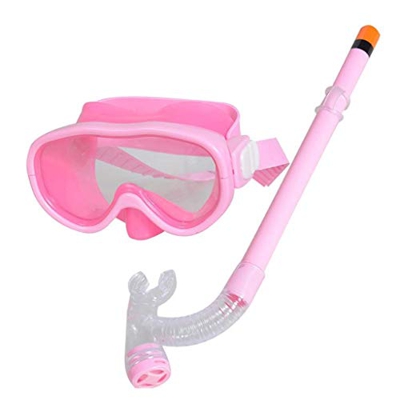 TNIU Set da Snorkeling per Bambini-Set da Snorkeling per Bambini Occhialini da Nuoto Maschera da Snorkeling Dry Top Snorkel per Ragazzi E Ragazze (Ros