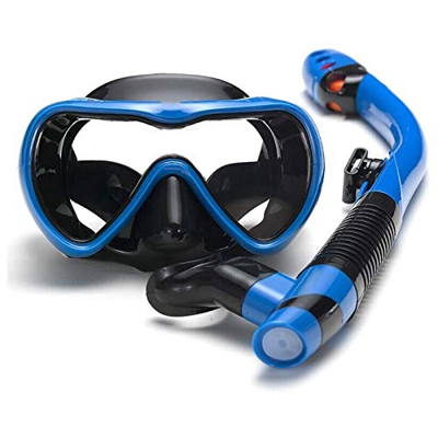 Maschera da Sub Occhialini da Sub con Telaio Largo Occhialini da Nuoto Antiappannamento A Respirazione Completa Maschera da Snorkeling A Pieno Faccial