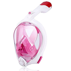 Diving Snorkel Pieghevole 180 Vista Panoramica Respirazione Libera Snorkeling Integrale con Tuta per Adulti (Rosa L) en oferta