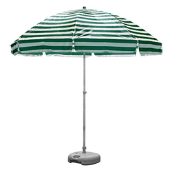Ombrellone da Spiaggia per Esterni da 8,2 ', ombrellone a Righe, ombrellone da Tavolo con 8 robuste nervature e manovella (Verde e Bianco) (Colore : S características