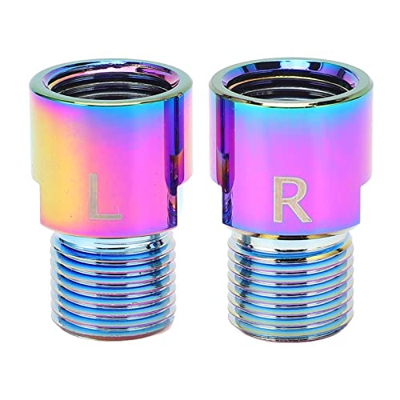 Alomejor 1 Paio di Estensori per Pedali Bici in Acciaio Distanziatore per Pedali Estesi Risparmio di Energia per Pedali Bici per Ciclismo(15mm)