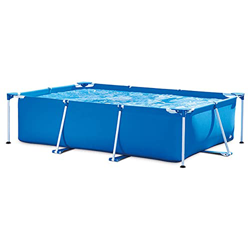 Set da piscina con telaio e telo da terra e copertura per piscina, piscina fuori terra nel cortile con vasche per bambini e file galleggianti, piscina en oferta
