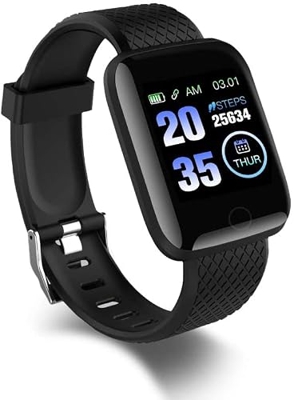 Smartwatch, orologio fitness tracker con cardiofrequenzimetro, cronometro, 1,3", HD, con touch screen, orologio sportivo per Android I-OS