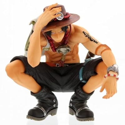 One Piece KOA accovacciato Ace Portkas D. Ace Fire Fist Ace Jingpin fatto a mano modello ornamenti