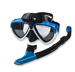 Set Di Maschere Da Snorkeling, Immersioni Subacquee, Ampia Vista Panoramica A 180°, Maschera Da Sub Antiappannamento, Attrezzatura Da Snorkeling Facil precio