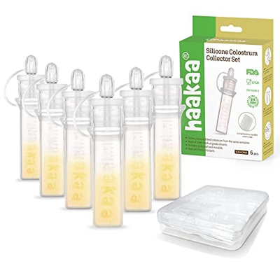 haakaa Colostro in silicone Colostro senza BPA 4 ml*6 pezzi con barattolo protettivo
