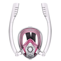 TNIU Maschera da Snorkeling A Pieno Facciale, Sistema di Respirazione A Doppio Boccaglio Respirazione Facile, Set da Snorkeling Dry Top Anti-Fog Anti- características