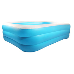 Piscina gonfiabile piscina per bambini addensata rettangolare per giardino esterno cortile estate party blu 1,8 m, piscina en oferta
