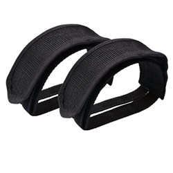 2 pezzi Cinghie pedale in bicicletta per bambini cinghie per pedali bici cinghie cinguetti di punta del nastro per bici fissa in bici nera, pedali per en oferta