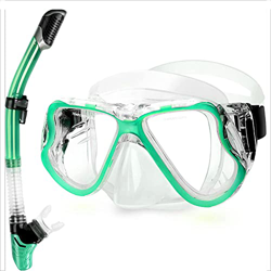 Set da Snorkeling, Maschera da Snorkeling Dry Top, Attrezzatura da Snorkeling Anti-Perdita E Antiappannamento, Occhialini da Sub per Nuoto in Vetro Te precio
