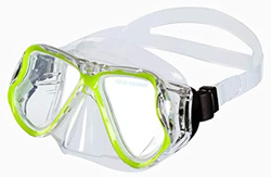 TNIU Immersioni Immersioni Full Dry Snorkel Lenti Temperate Antiappannamento Specchio A Tre Lati (Verde) características